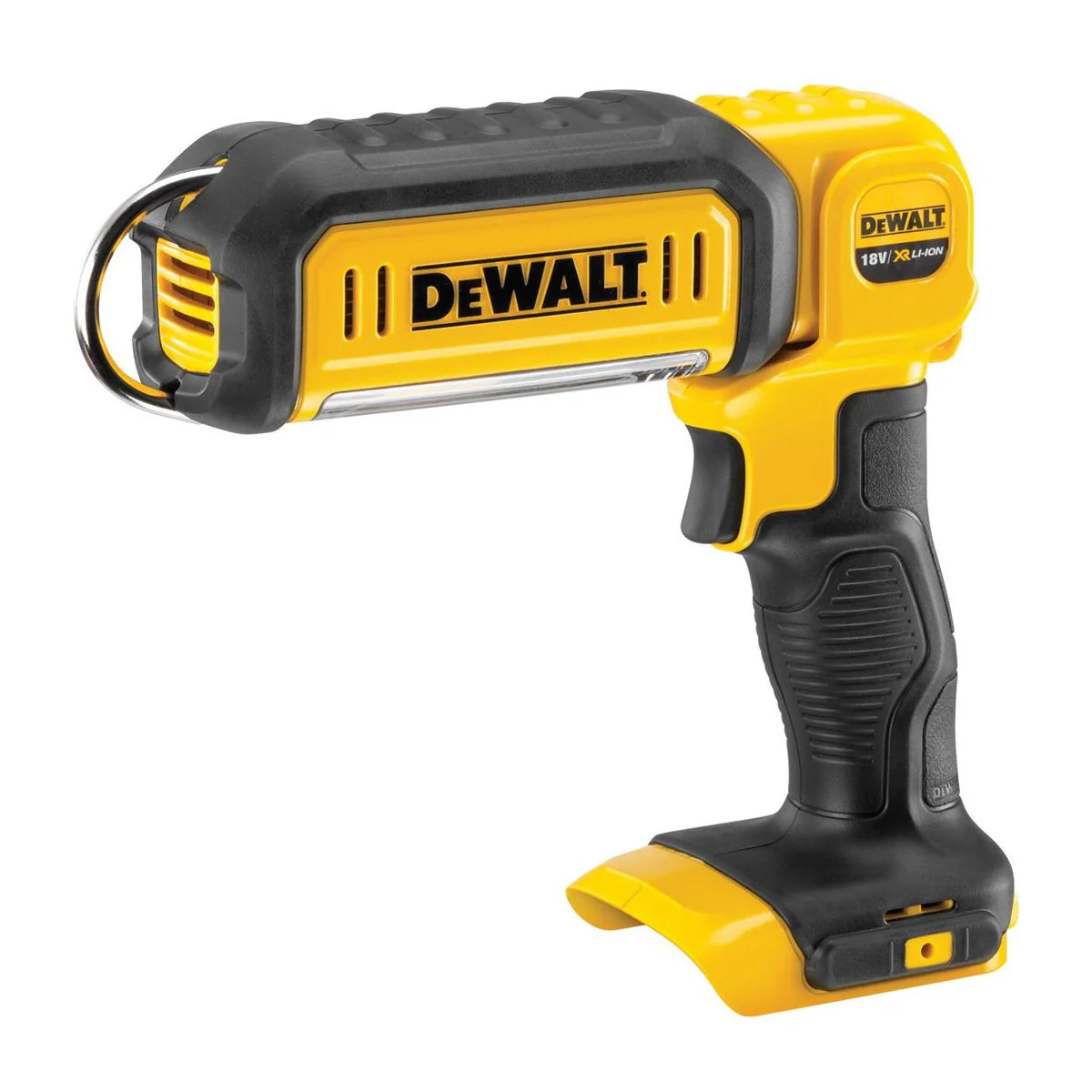 DeWALT 18V XR LED Pivot Task Light - Portable illumination, customisable power options, versatile design