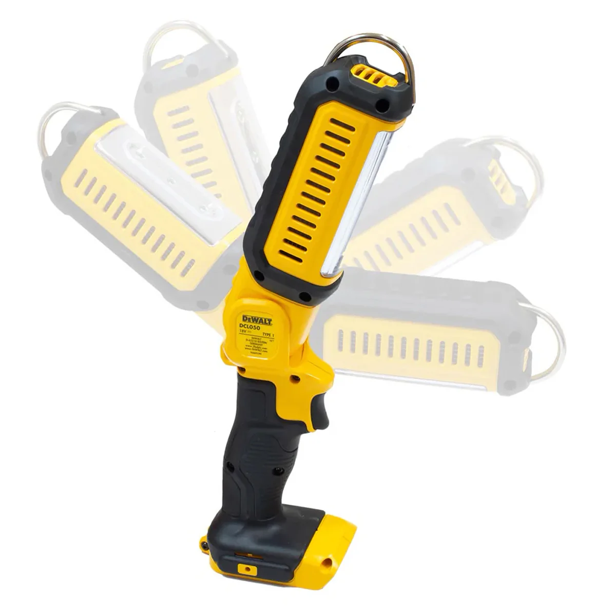 DeWALT 18V XR LED Pivot Task Light - Portable illumination, customisable power options, versatile design - Image 2