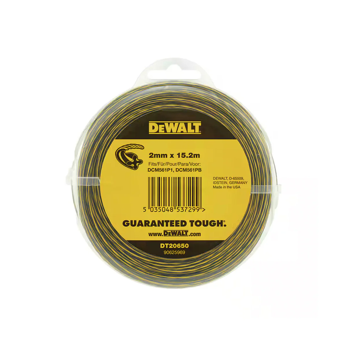 DeWALT 2mm X 15.2m Trimmer Line - Durable, aerodynamic profile, works with all DeWALT Trimmers