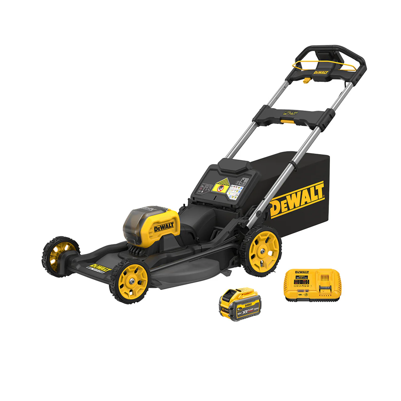 DeWALT 54V XR 21'' Push Mower 9Ah Kit - Powerful performance and extended runtime for tackling large lawns with ease