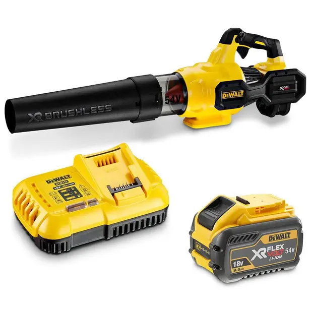 DeWALT 54V XR FLEXVOLT Axial Blower 9Ah Kit - Features a brushless motor for a quiet operation and an excellent power-to-weight ratio