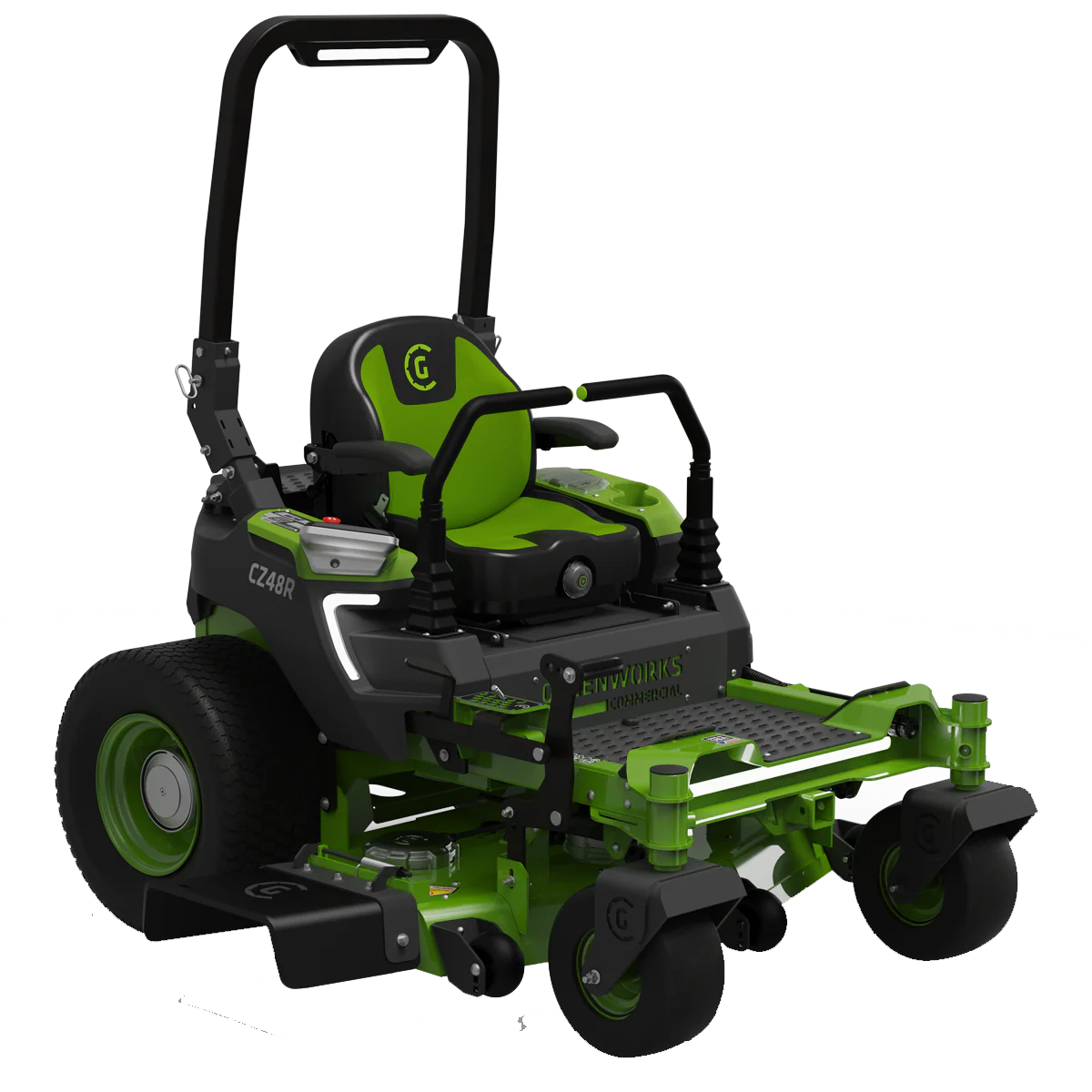 Greenworks CZ48R24X 82V OptimusZ 48'' Ride-On Zero Turn Mower (24kWh) [7403107AU] - Quiet operation and high intensity. - Image 5