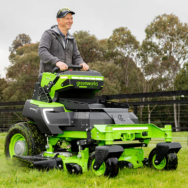 Greenworks CZ52S24X 82V OptimusZ 52" Stand-On Zero Turn Mower (24kWh) [7402007AU] - 4G+GPS connectivity provides instant visibility to usage statistics. - Image 6
