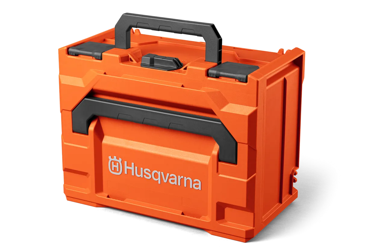 Husqvarna BC1-UN Battery Box - UN3480 certified transportation box for battery and charger.