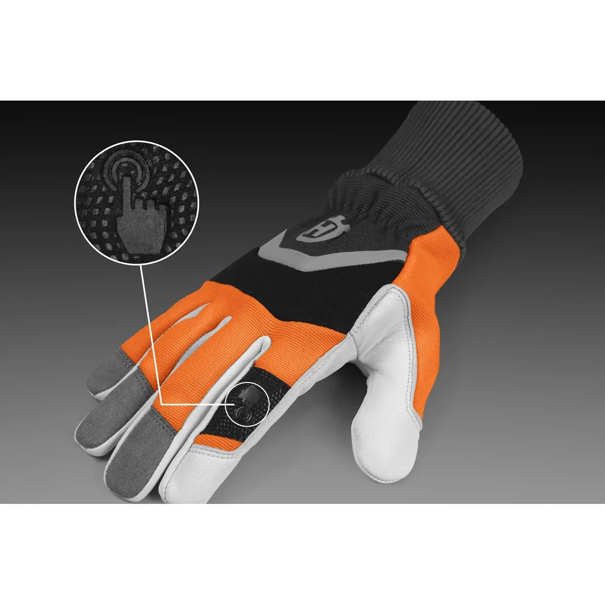Husqvarna Functional with Saw Protection Gloves - Leather gloves for chainsaw use. - Image 3