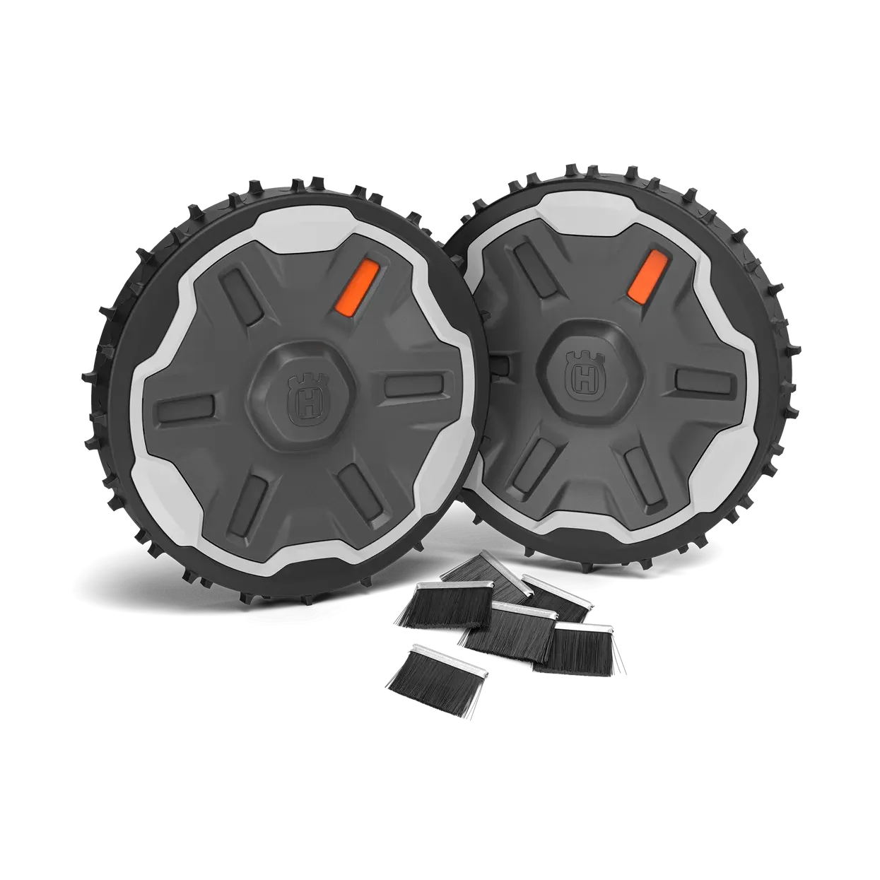 Husqvarna Rough Terrain Kit - Gives traction on rough lawns or slopes, with course treaded wheels & brushes - Image 3