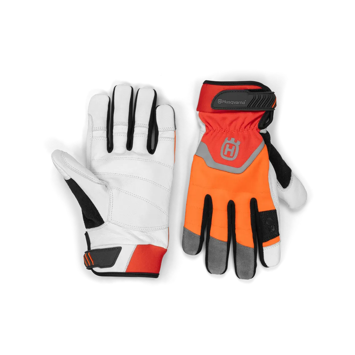 Husqvarna Technical with Saw Protection Gloves - Leather gloves for professional chainsaw work.