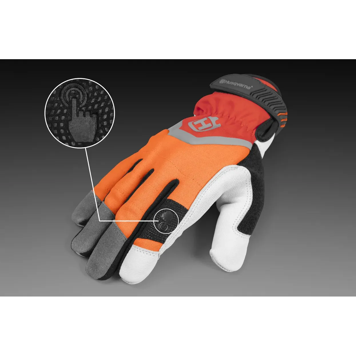 Husqvarna Technical with Saw Protection Gloves - Leather gloves for professional chainsaw work. - Image 3