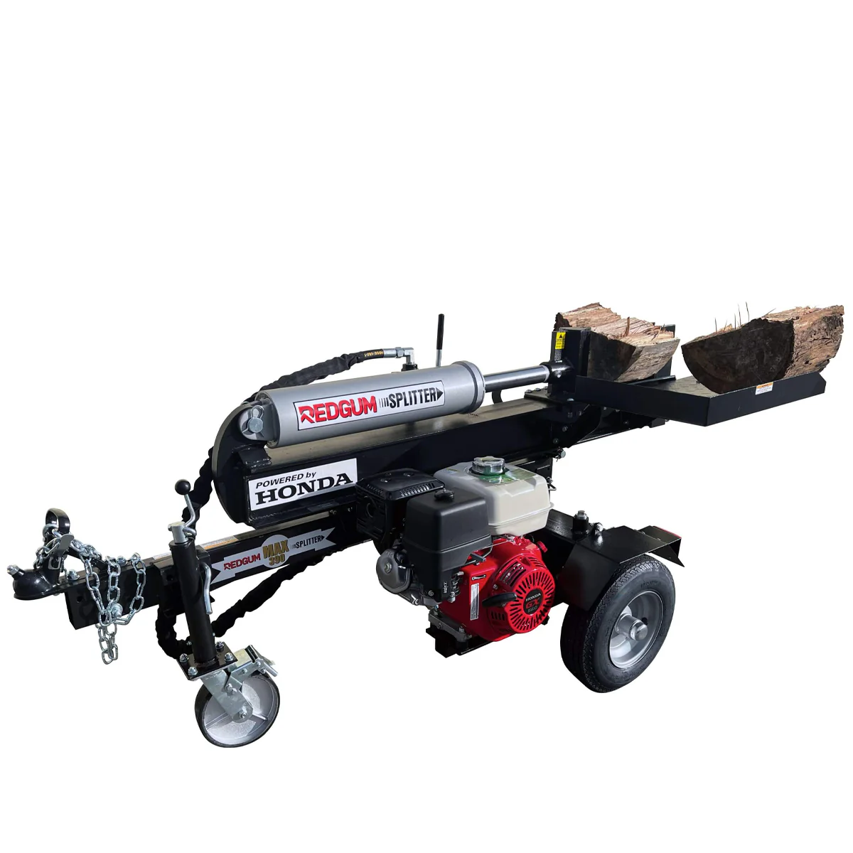 RedGum MAX 390 Honda Log Splitter - Commercial Honda GX390 engine, Reinforced Work-Table and Extra Large Ram!